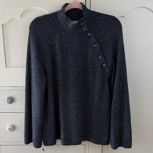 LOFT sweater Turtleneck poncho L